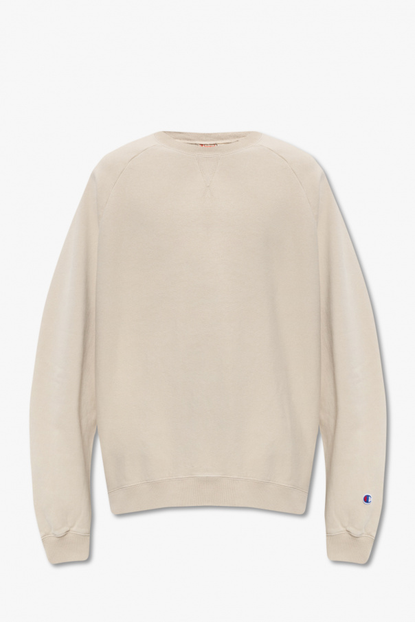 Champion cream crewneck best sale